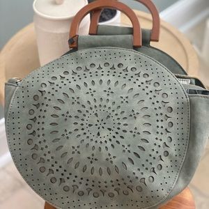 Green suede boho cross bag new with tags!